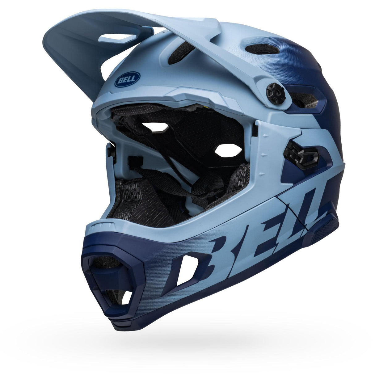 Bell Super Dh Spherical Mtb Helmet 2022: Matte Light Blue/Navy M 55-59Cm