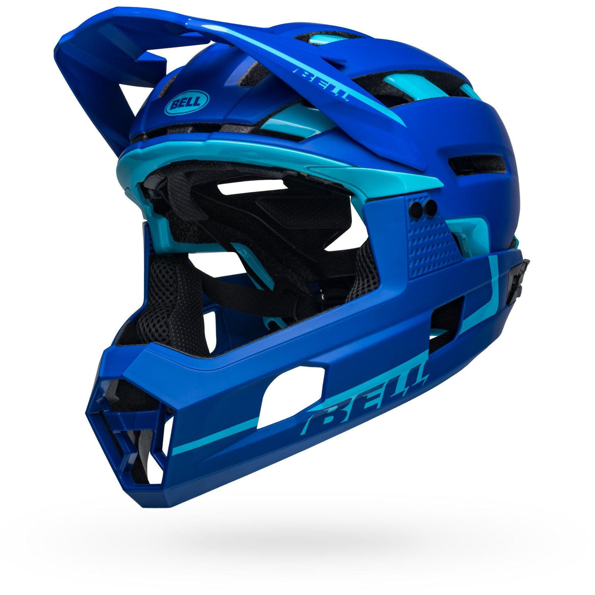 Bell Super Air R Spherical Mtb Full Face Helmet 2022: Matte/Gloss Blue M 55-59Cm