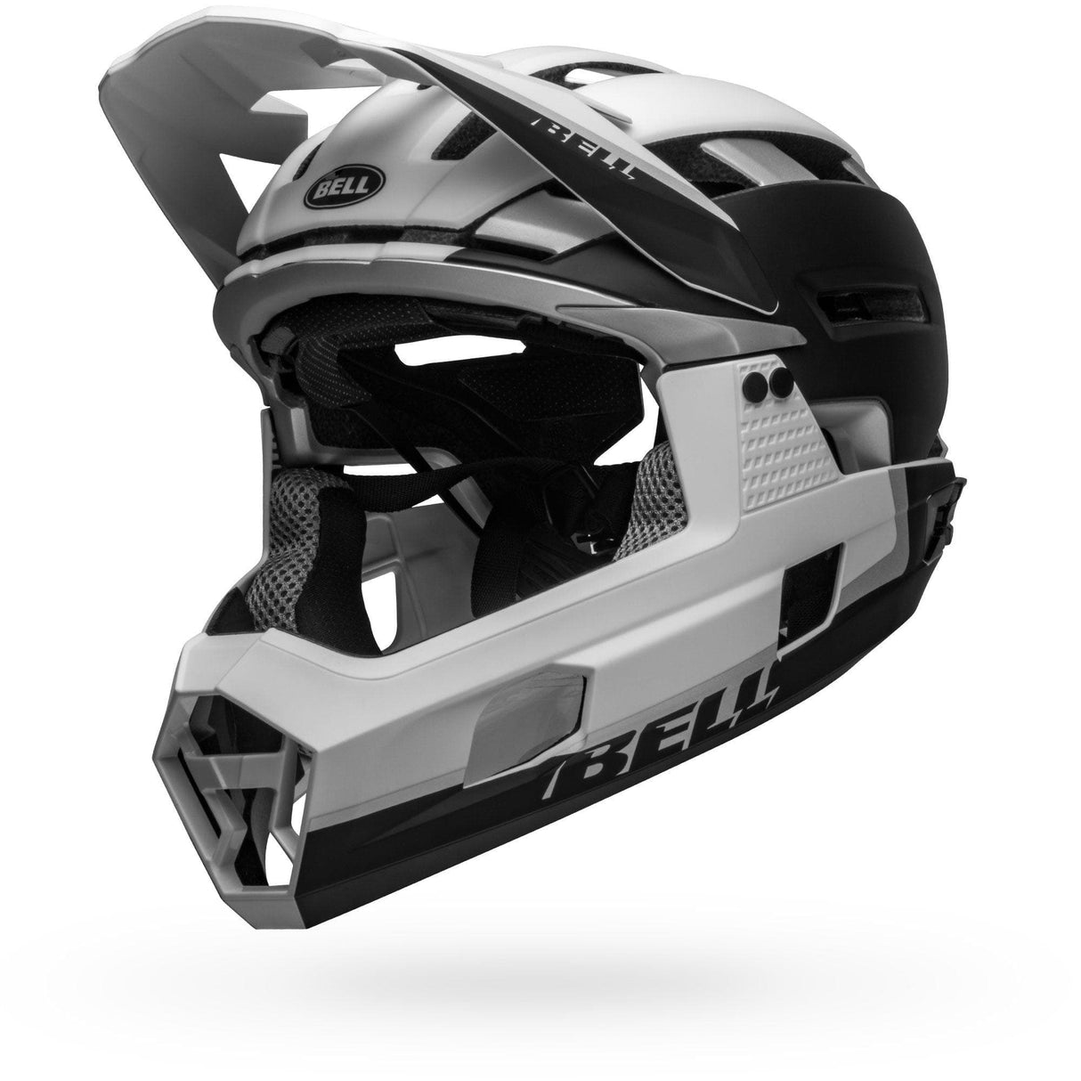 Bell Super Air R Spherical Mtb Full Face Helmet 2022: Matte Black/White L 58-62Cm