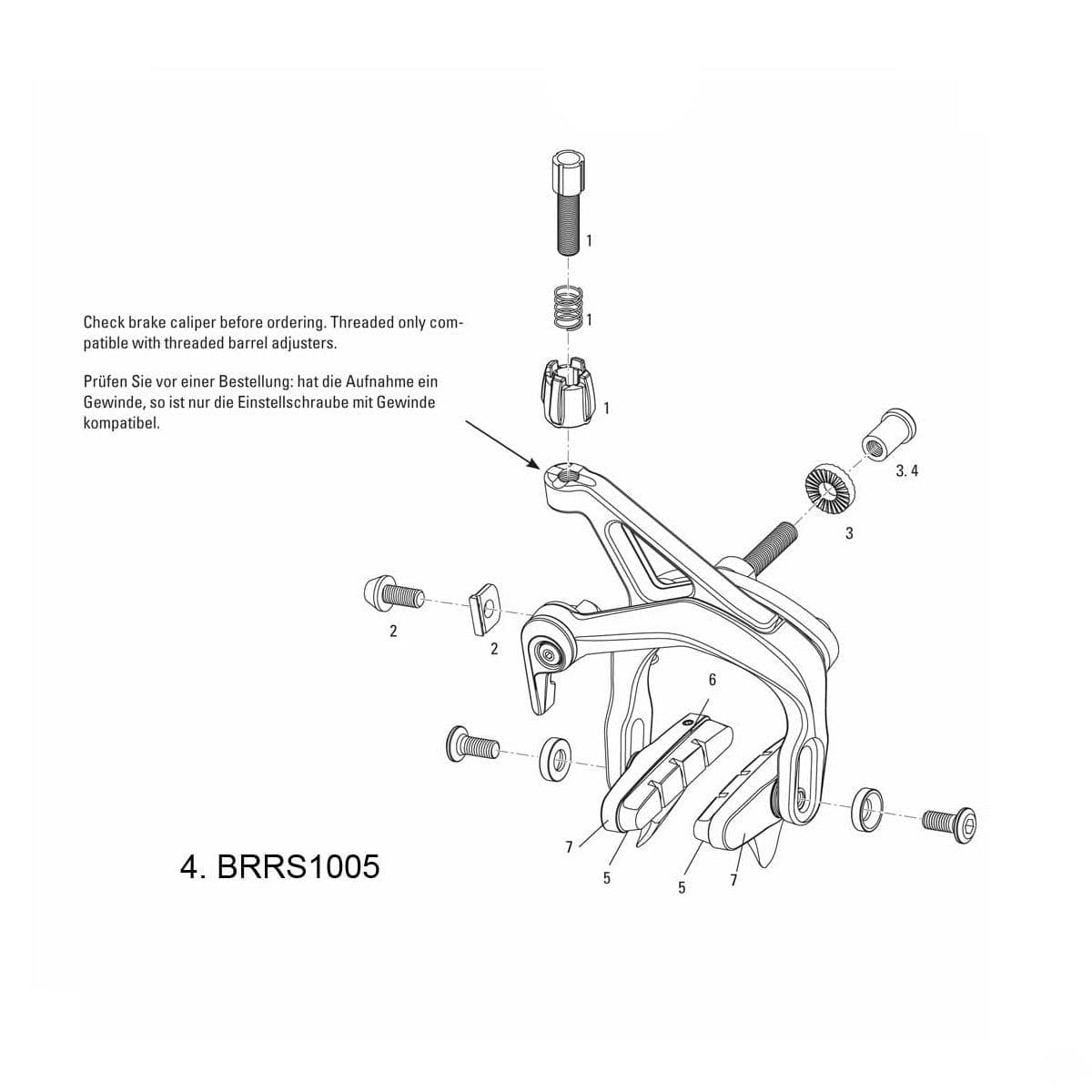 Sram Spare - Rim Brake Center Nut Set Rival/Force (12 16 20, 30Mm):