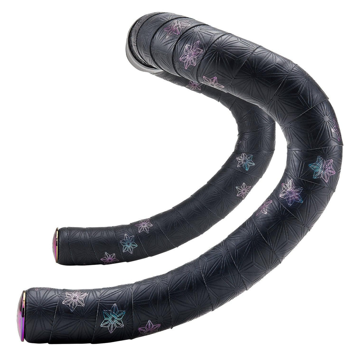 Supacaz Sticky Kush Galaxy Bar Tape: Oil Slick + Oil Slick Plugs