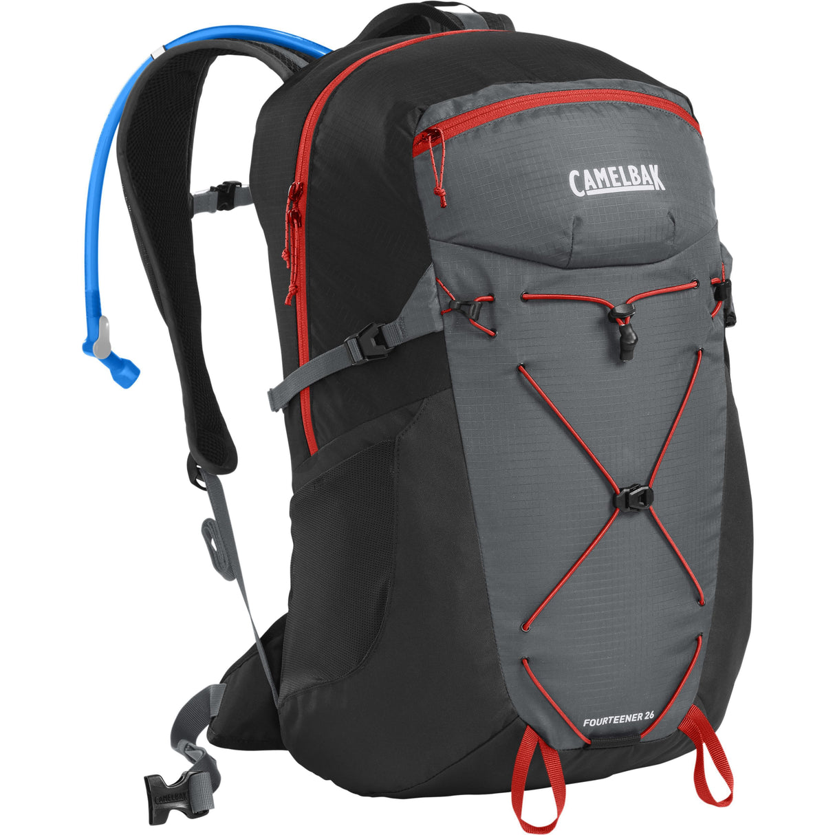 Camelbak Fourteener Hydration Pack 26L With 3L Reservoir 2023: Graphite/Red Poppy 26L