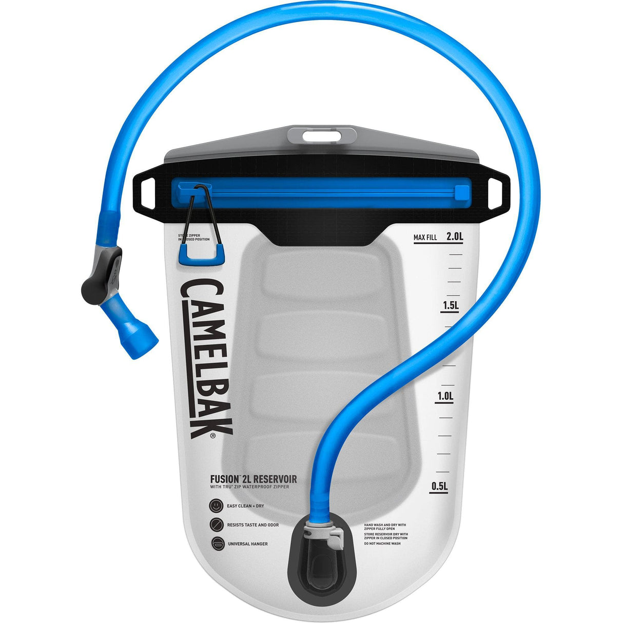 Camelbak Fusion 2L Reservoir With Tru Zip Waterproof Zipper 2022: Clear 2L