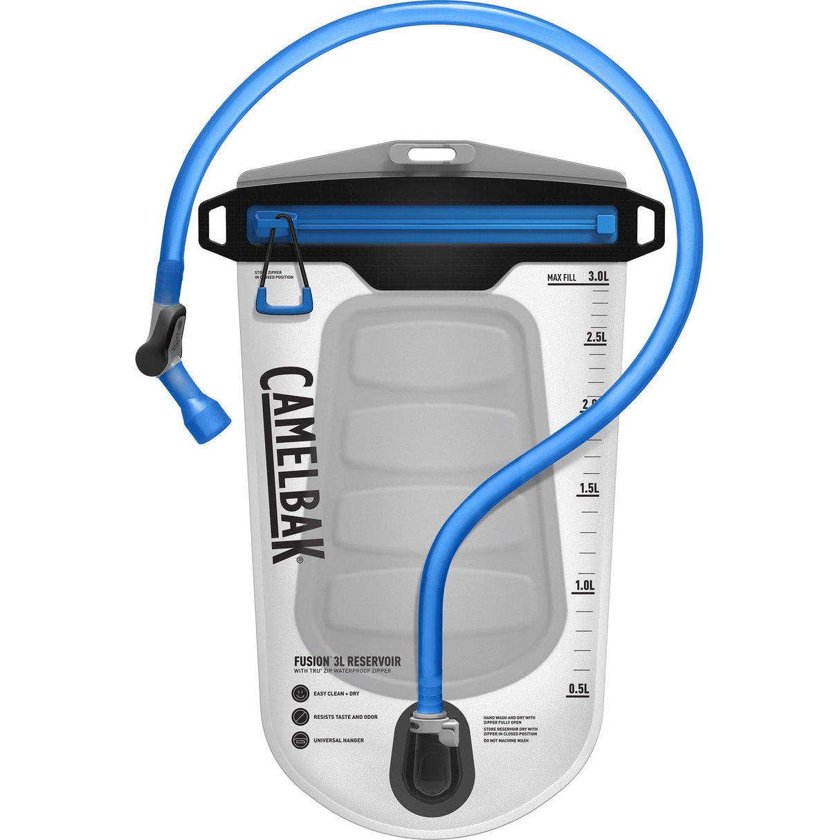 Camelbak Fusion 3L Reservoir With Tru Zip Waterproof Zipper 2022: Clear 3L