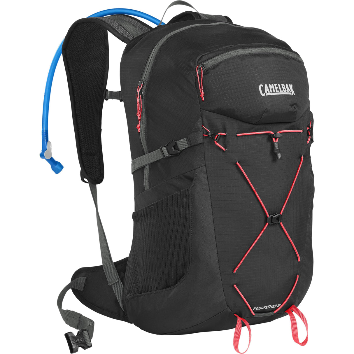 Camelbak Women'S Fourteener 24 Hydration Pack 2023: Black/Fiery Coral 24L