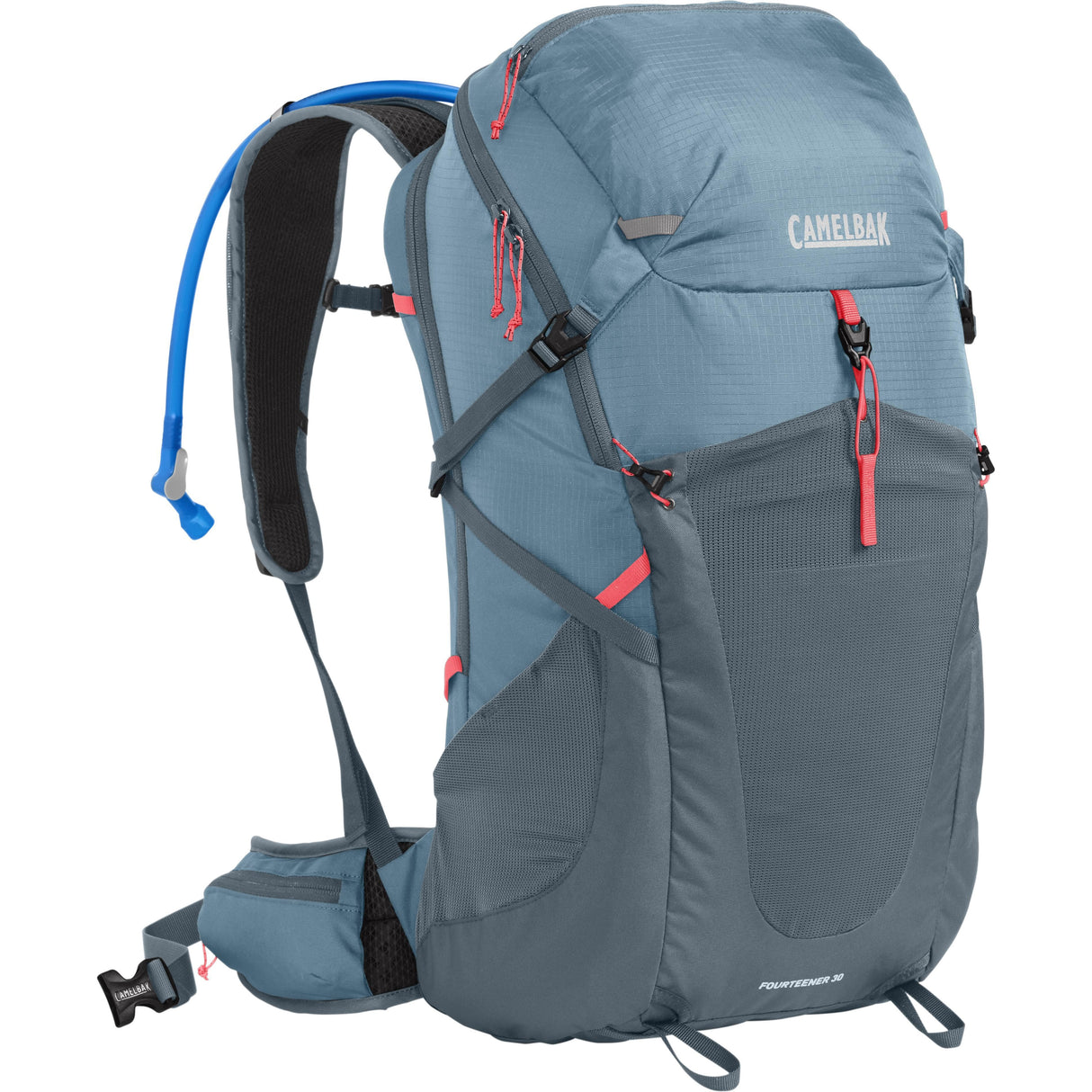 Camelbak Women'S Fourteener 30 Hydration Pack 2023: Smoke Blue/Fiery Coral 30L