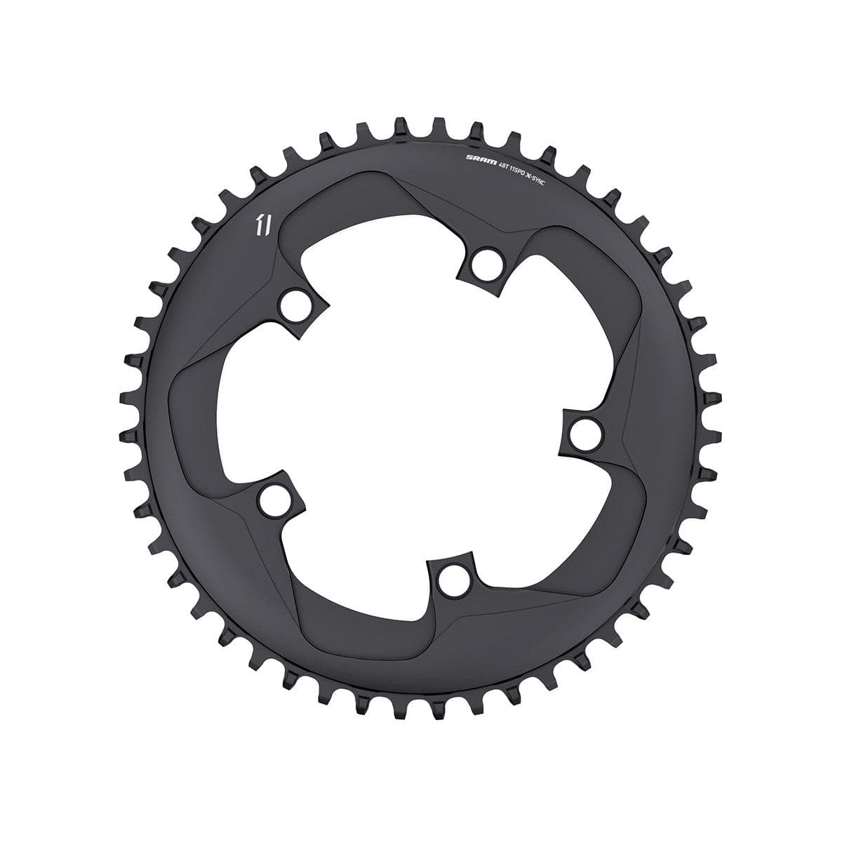 Sram Chain Ring X-Sync 11Spd 110 Alum Black Bb30 Or Gxp: Black 11Spd 48T