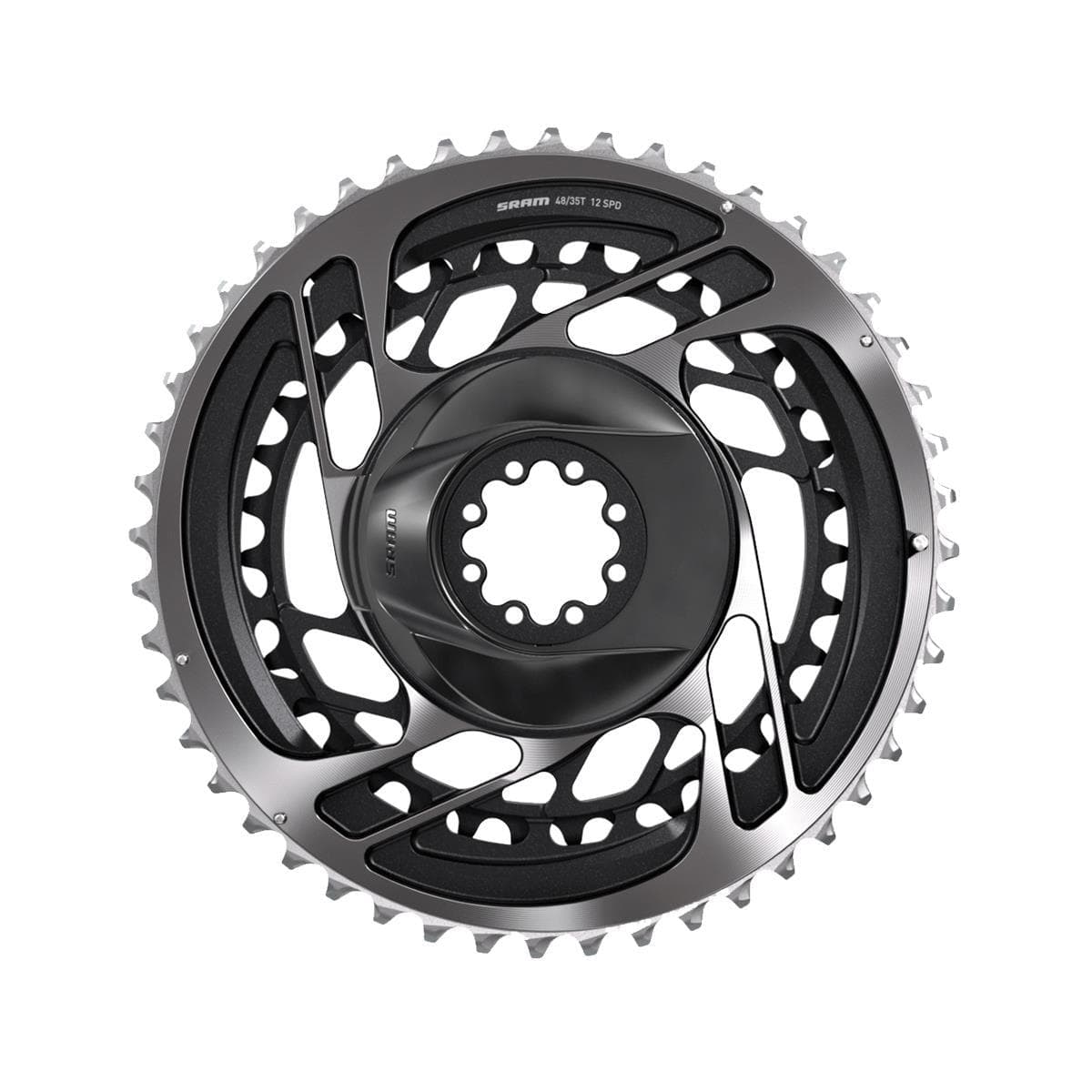 Sram Chain Ring Road Dm Kit Non-Power Red: Polar Grey 46-33T