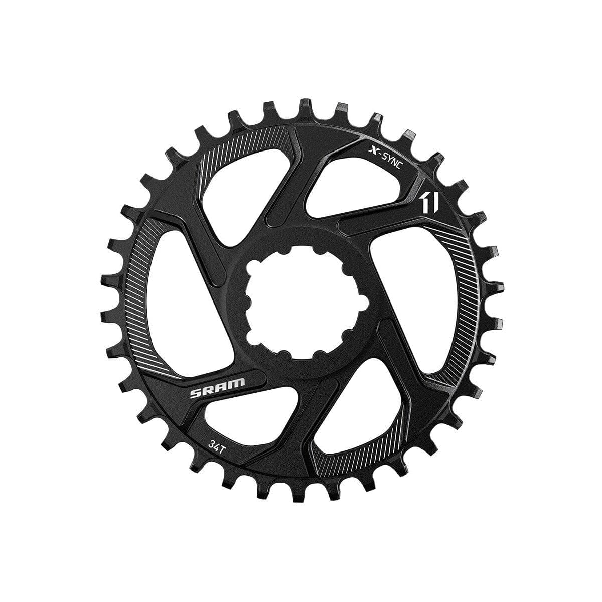 Sram Chain Ring X-Sync 2 34T Direct Mount 3Mm Offset Boost Alum Eagle: Black 12Spd 34T