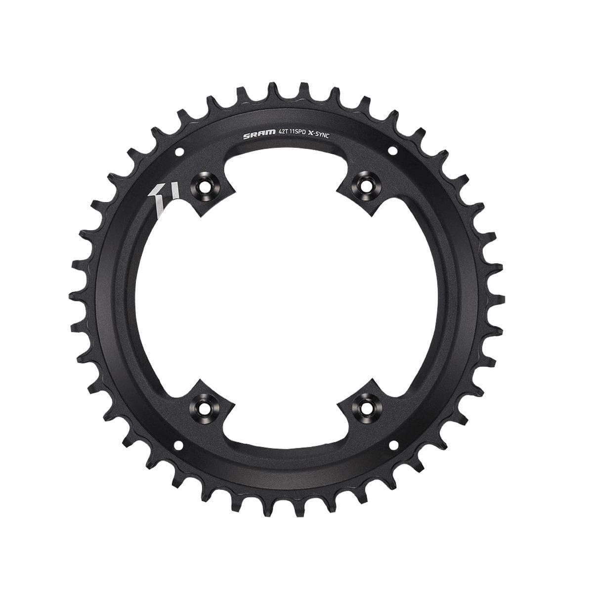 Sram Chain Ring X-Sync 42T 11 Speed Apex1 Asymmetric 110Bcd Alumblack Bb30 Or Gxp:  11Spd 42T