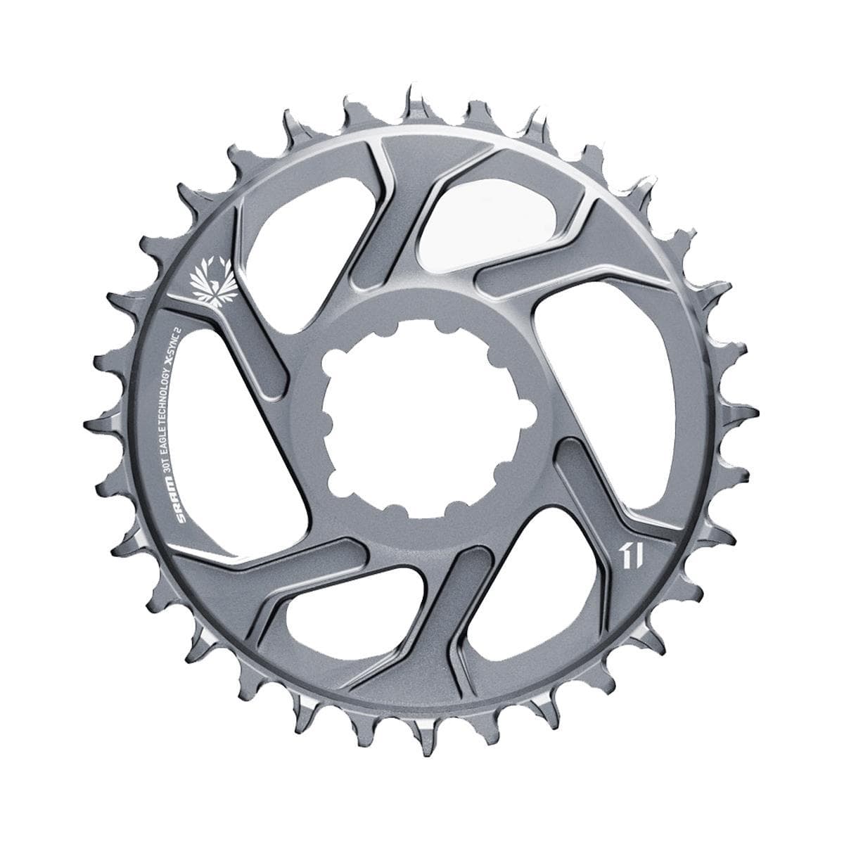 Sram Chain Ring X-Sync 2 Direct Mount 3Mm Offset Boost Eagle: Polar Grey 30T