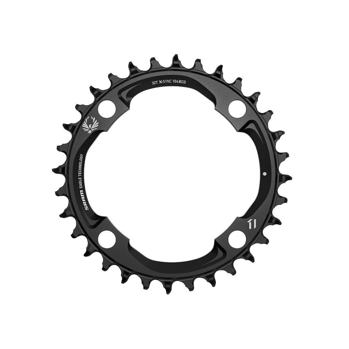 Sram Chain Ring X-Sync 2 94 Bcd Alum Eagle Black Light Powered Emtb (Levo Sl): Black 30T