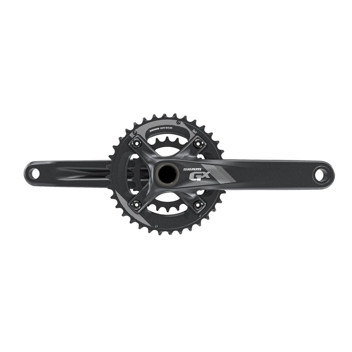 Sram Crank Gx 1000 Gxp 2X10 175 Black All Mountain Guard 36-22 (Gxp Cups Not Included): Black 10Spd 175Mm 36-22T