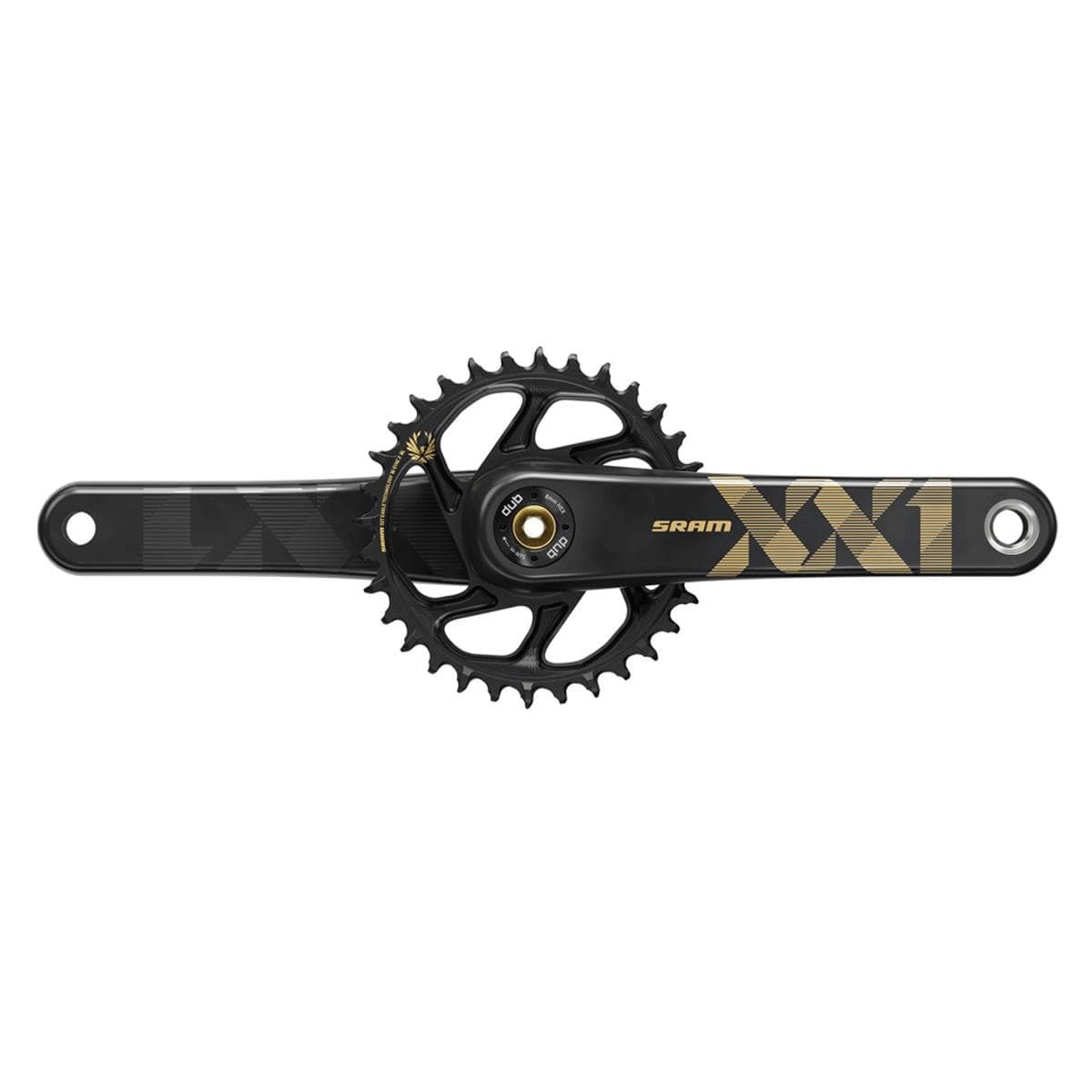 Sram Crank Xx1 Eagle Boost 148 Dub 12S W Direct Mount 34T X-Sync 2 Chainring (Dub Cups/Bearings Not Included): Black 170Mm