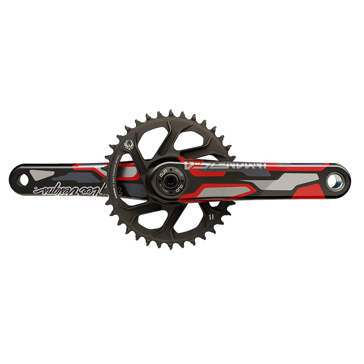 Truvativ Crank Descendant Colab Troy Lee Designs Eagle Boost148 Dub 12S With Direct Mount 32T X-Sync 2 Chainring: Red 165Mm