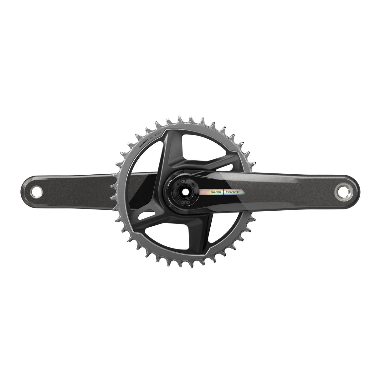 Sram Force D2 Crankset 1X Dub Direct Mount 40T (Bb Not Included) 2023: Unicorn Grey With Laser Foil 165Mm