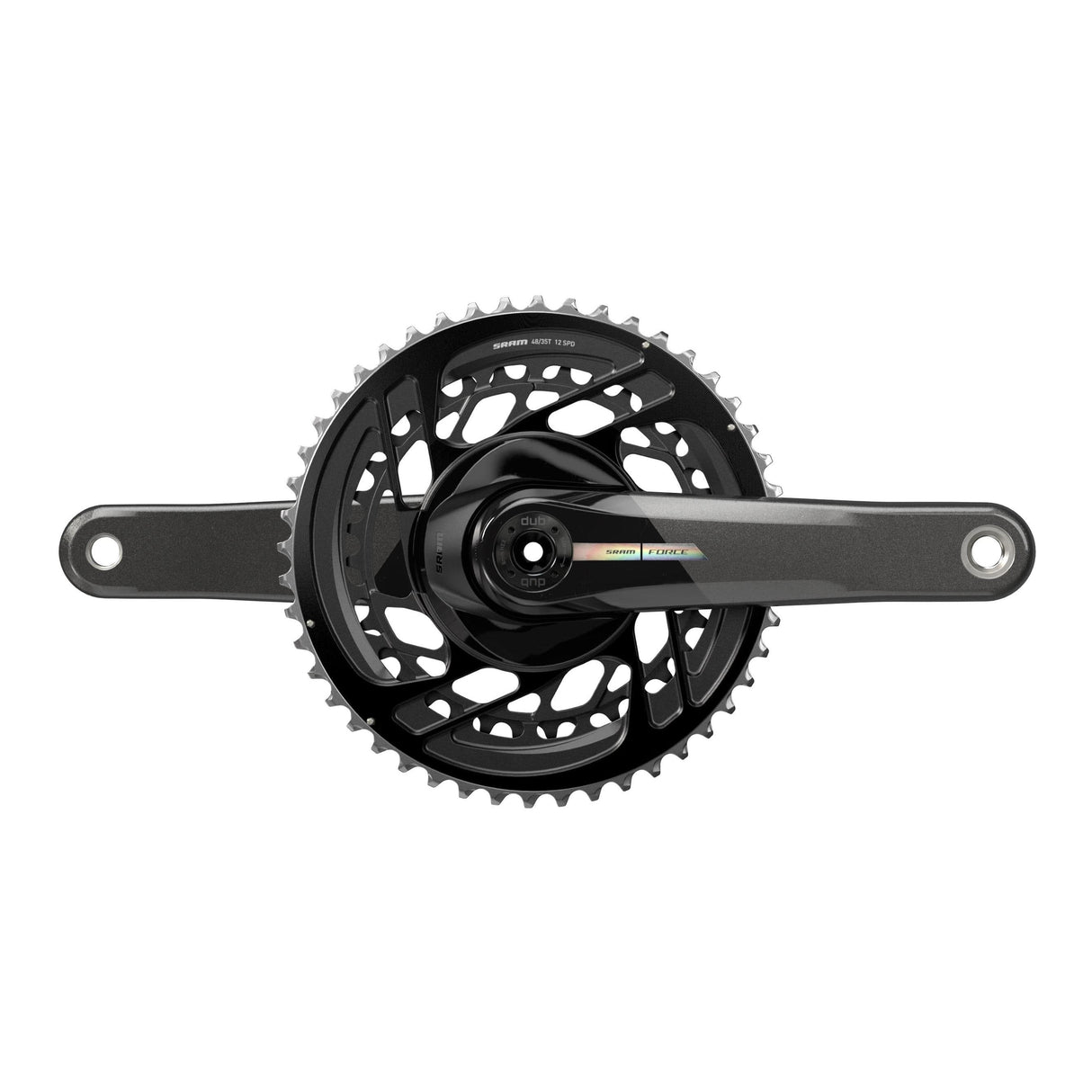 Sram Force D2 Crankset Dub Direct Mount 48/35T (Bb Not Included) 2023: Unicorn Grey With Laser Foil 172.5Mm