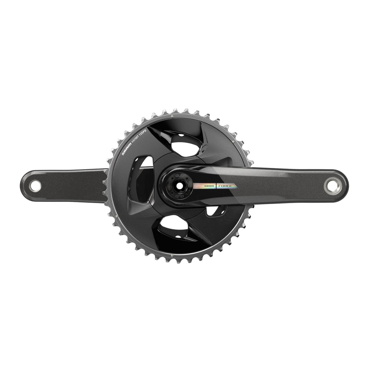 Sram Force D2 Crankset Wide Dub 43-30 (Bb Not Included) 2023: Unicorn Grey W/Laser Foil 167.5Mm