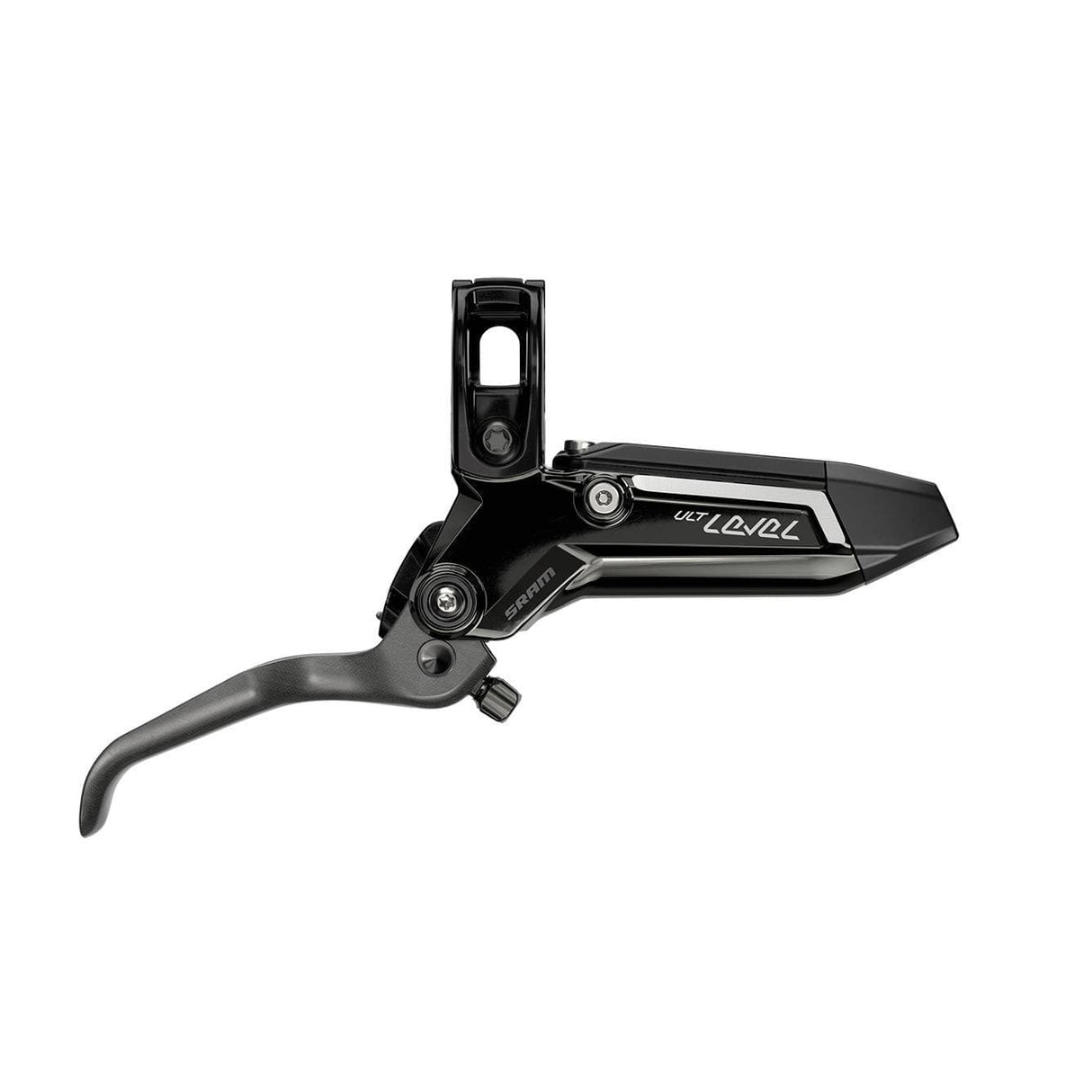 Sram Disc Brake Level Ultimate Stealth 2 Piston - Carbon Lever, Ti Hardware, Reach Adj, Front Hose (Includes Mmx Clamp, Rotor/Bracket Sold Separately) C1: Black Ano 950Mm