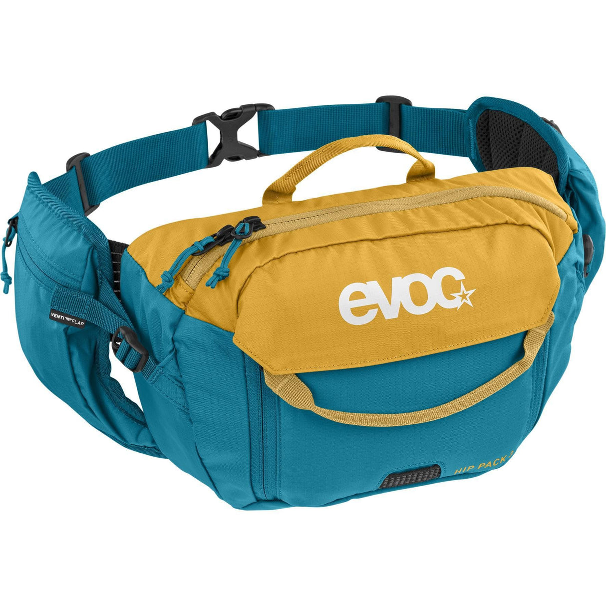 Evoc Hip Pack Hydration Pack 3L + 1.5L Bladder 2023: Loam/Ocean One Size