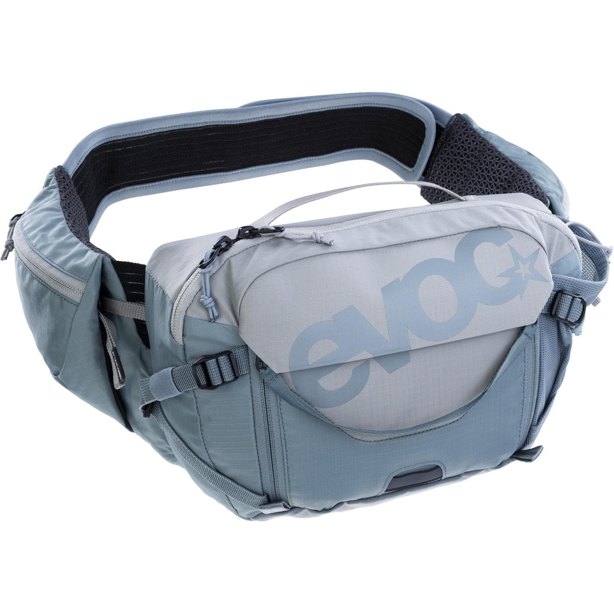 Evoc Hip Pack Pro Hydration Pack 3L & 1.5L Bladder 2024: Stone/Steel 3L