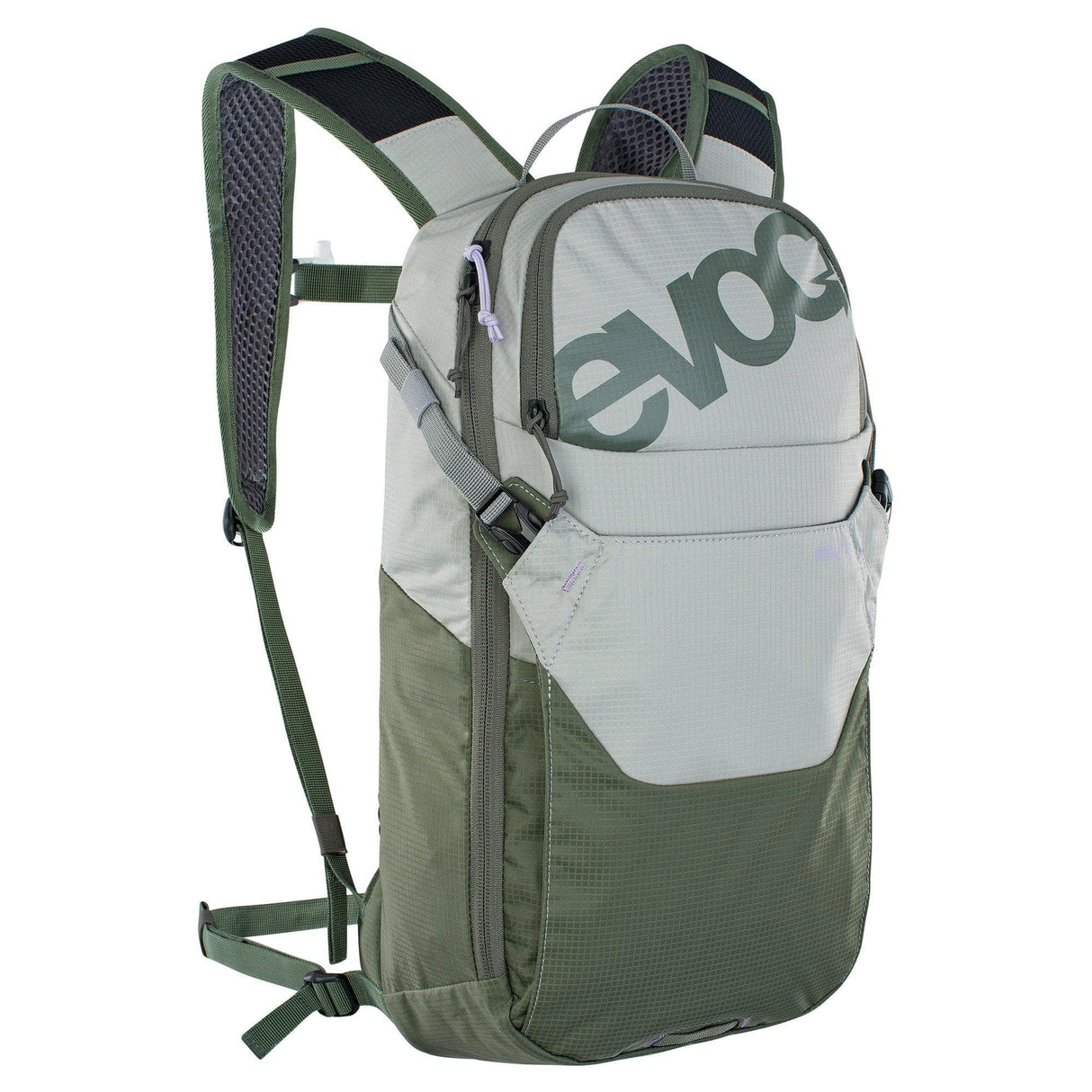 Evoc Ride Performance Backpack 8L + 2L Bladder 2022: Stone/Dark Olive One Size