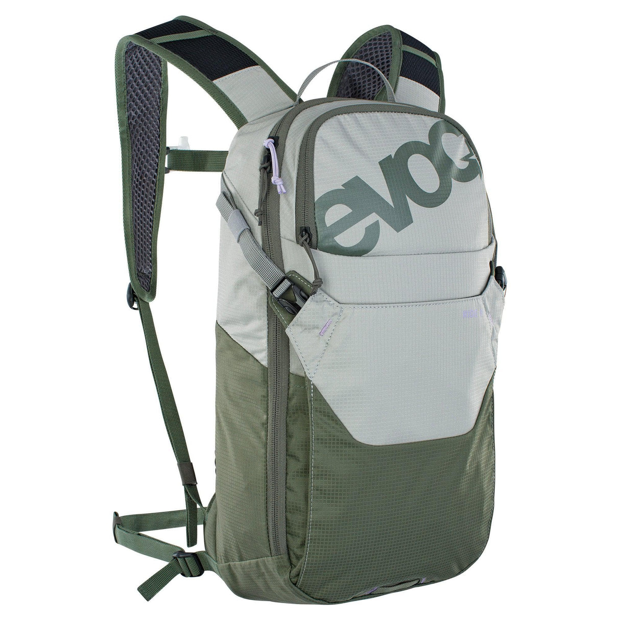 Evoc Ride Performance Backpack 8L 2022: Stone/Dark Olive One Size