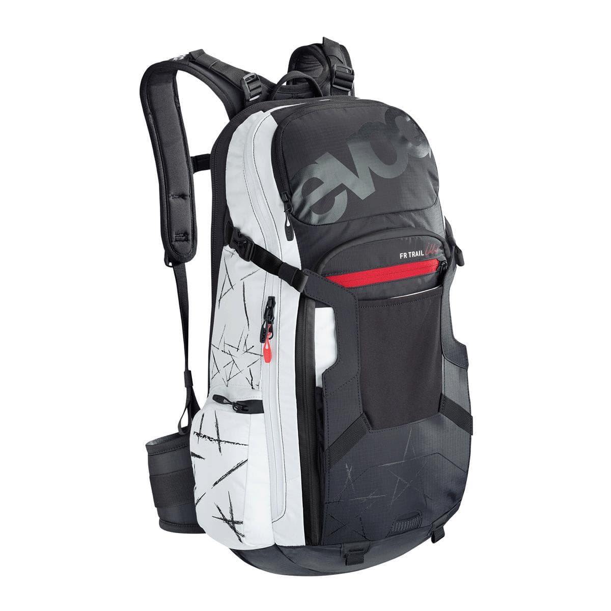 Evoc Fr Trail Protector Backpack 2019: Unlimited Black/White M/L