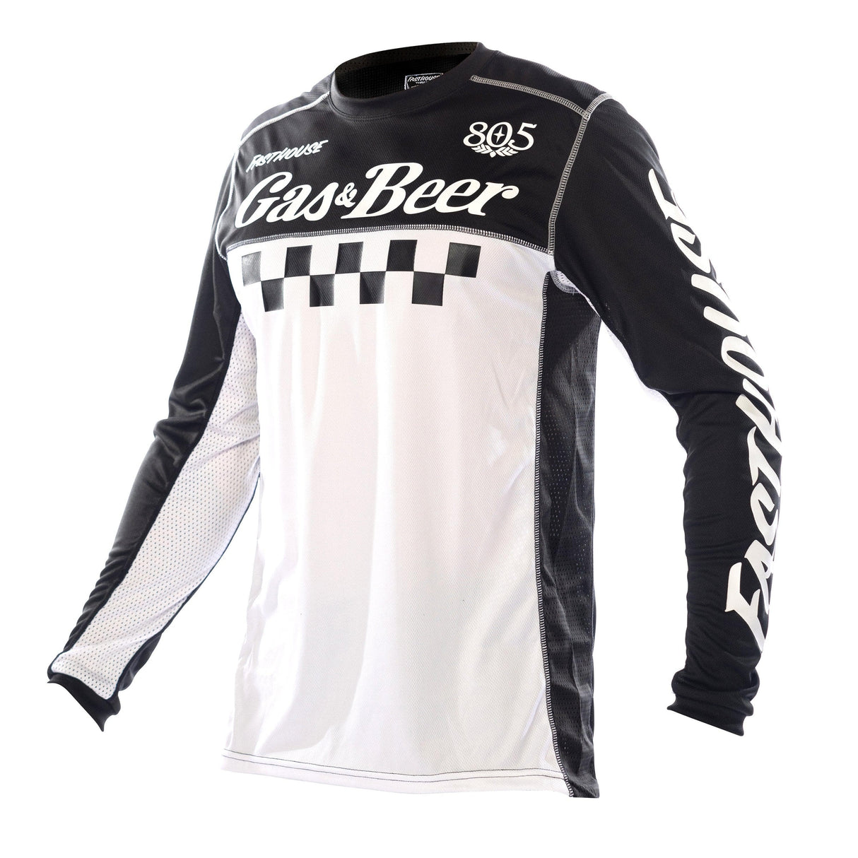 Fasthouse 805 Grindhouse Tavern Long Sleeve Jersey 2021: Black/White L