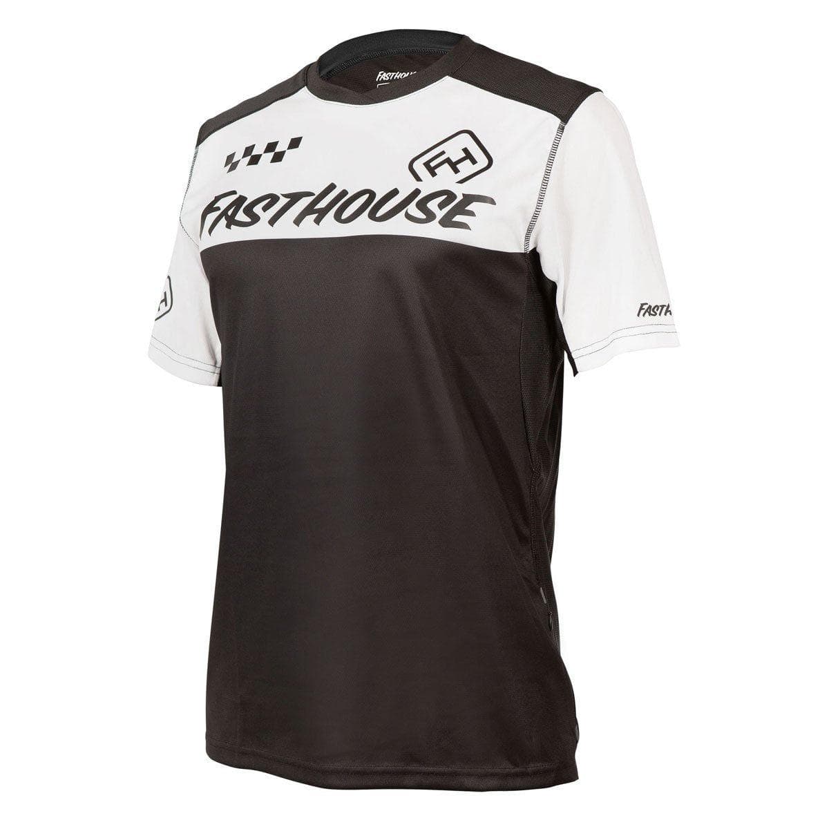 Fasthouse Alloy Block Jersey Ss 2021: White/Black 2Xl