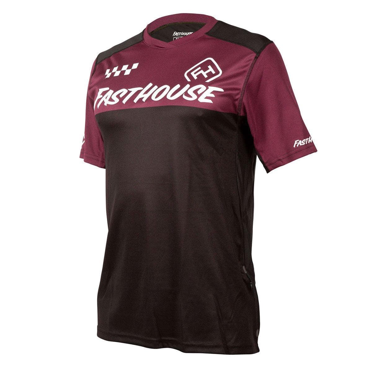 Fasthouse Alloy Block Jersey Ss 2021: Maroon/Black 2Xl