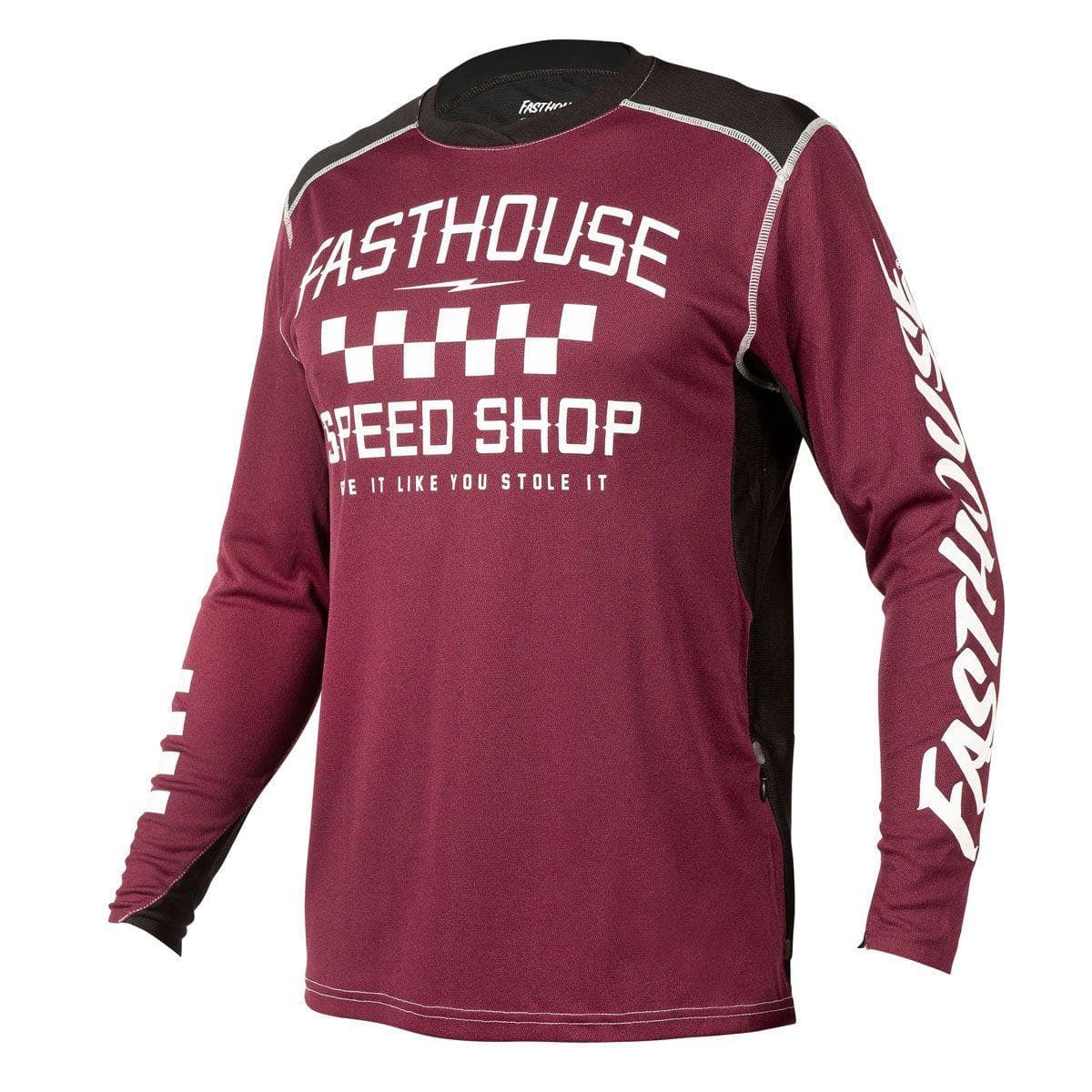 Fasthouse Alloy Roam Jersey Ls 2021: Heather Maroon 3Xl