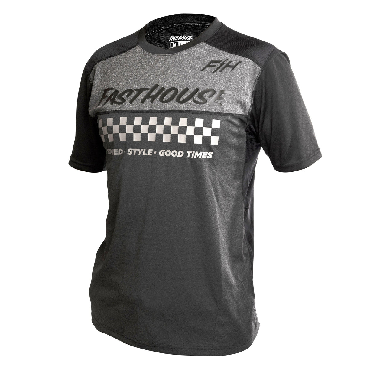 Fasthouse Alloy Mesa Short Sleeve Jersey 2022: Heather Charcoal/Black M