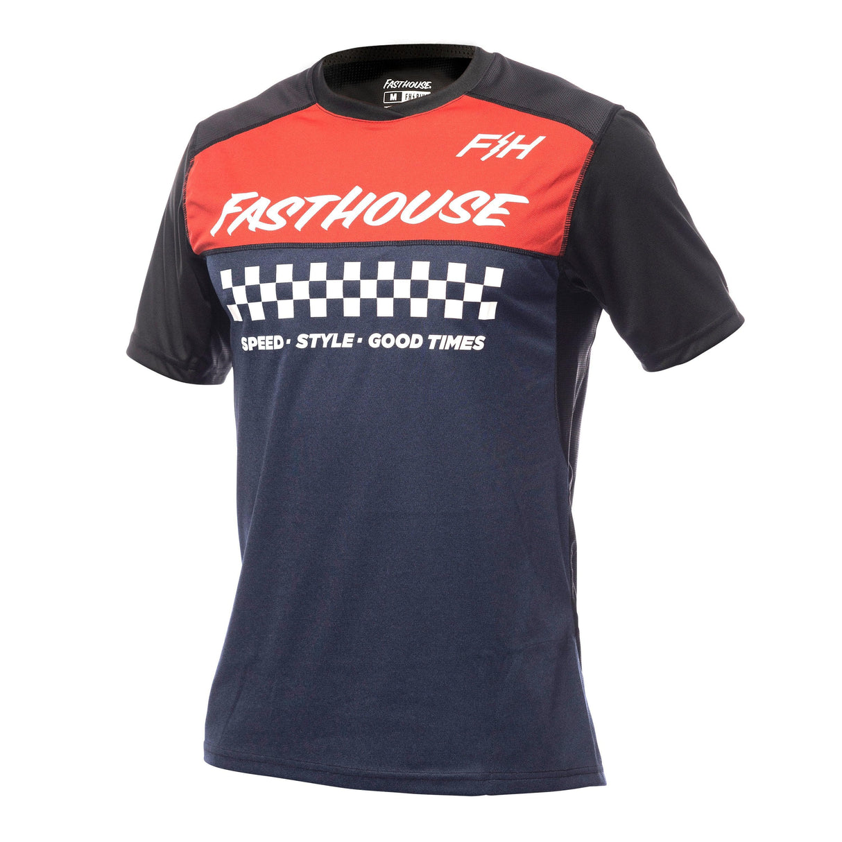 Fasthouse Alloy Mesa Short Sleeve Jersey 2022: Heather Red/Navy S