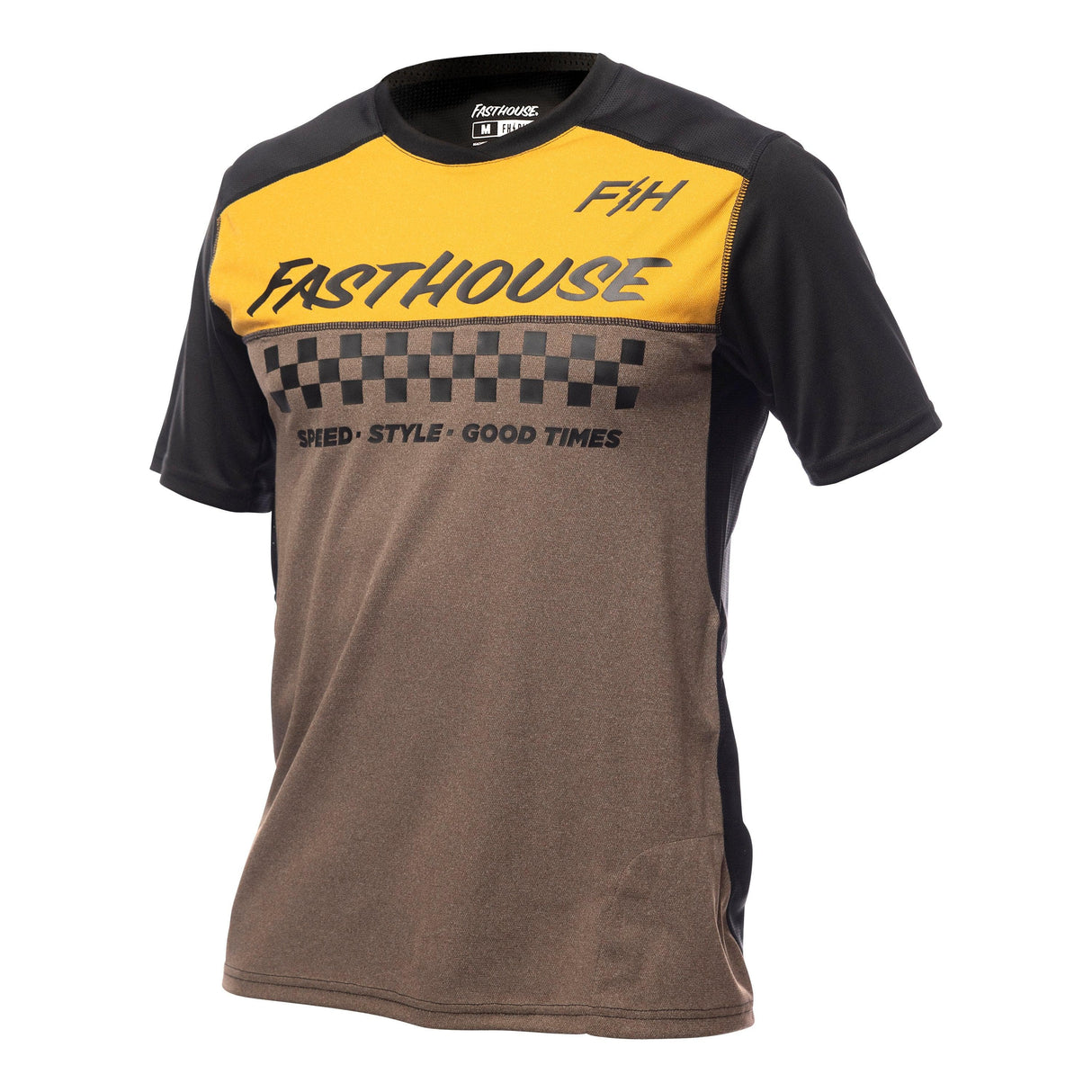 Fasthouse Alloy Mesa Short Sleeve Jersey 2022: Heather Gold/Brown Xl