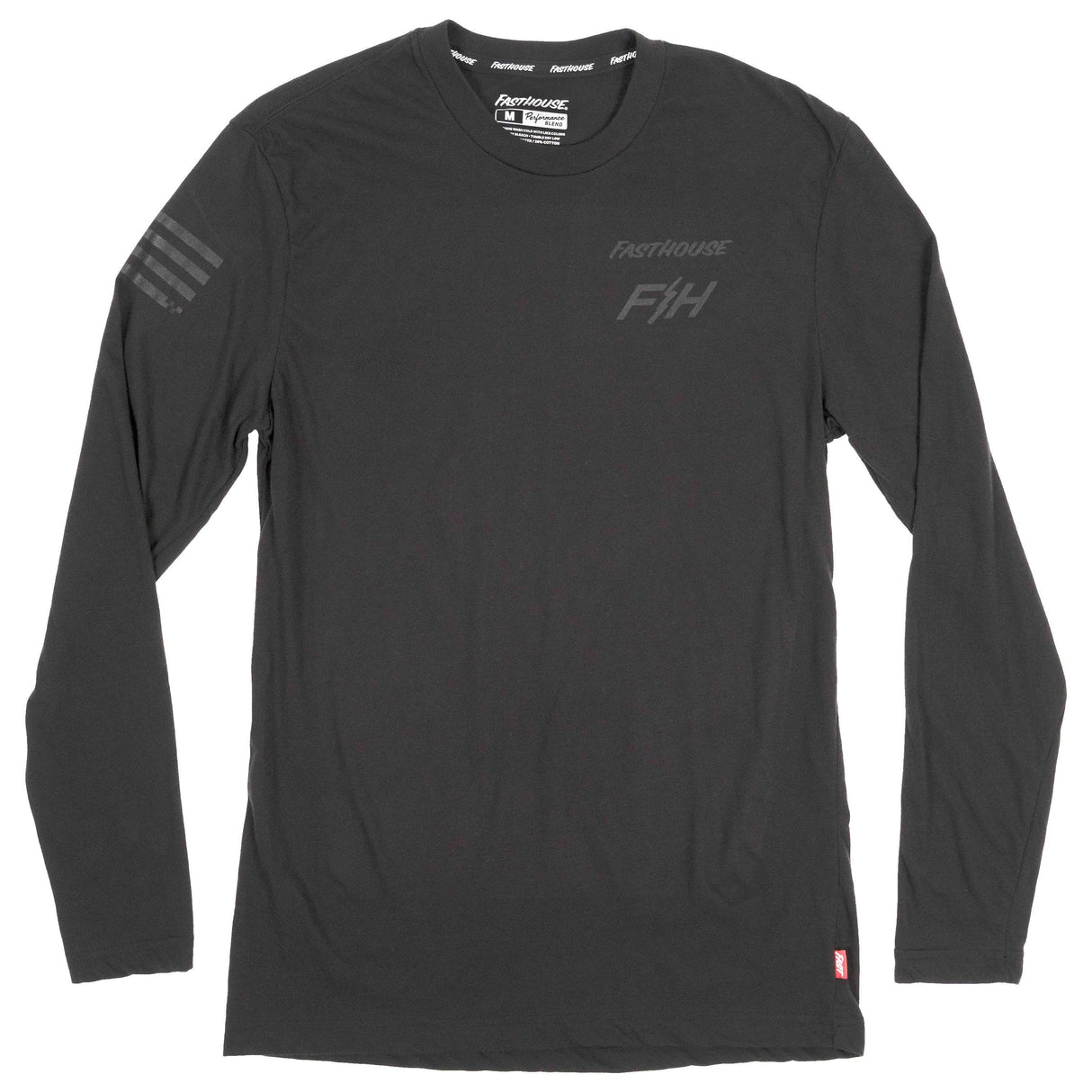 Fasthouse Blend Long Sleeve Tech Tee 2022: Black S