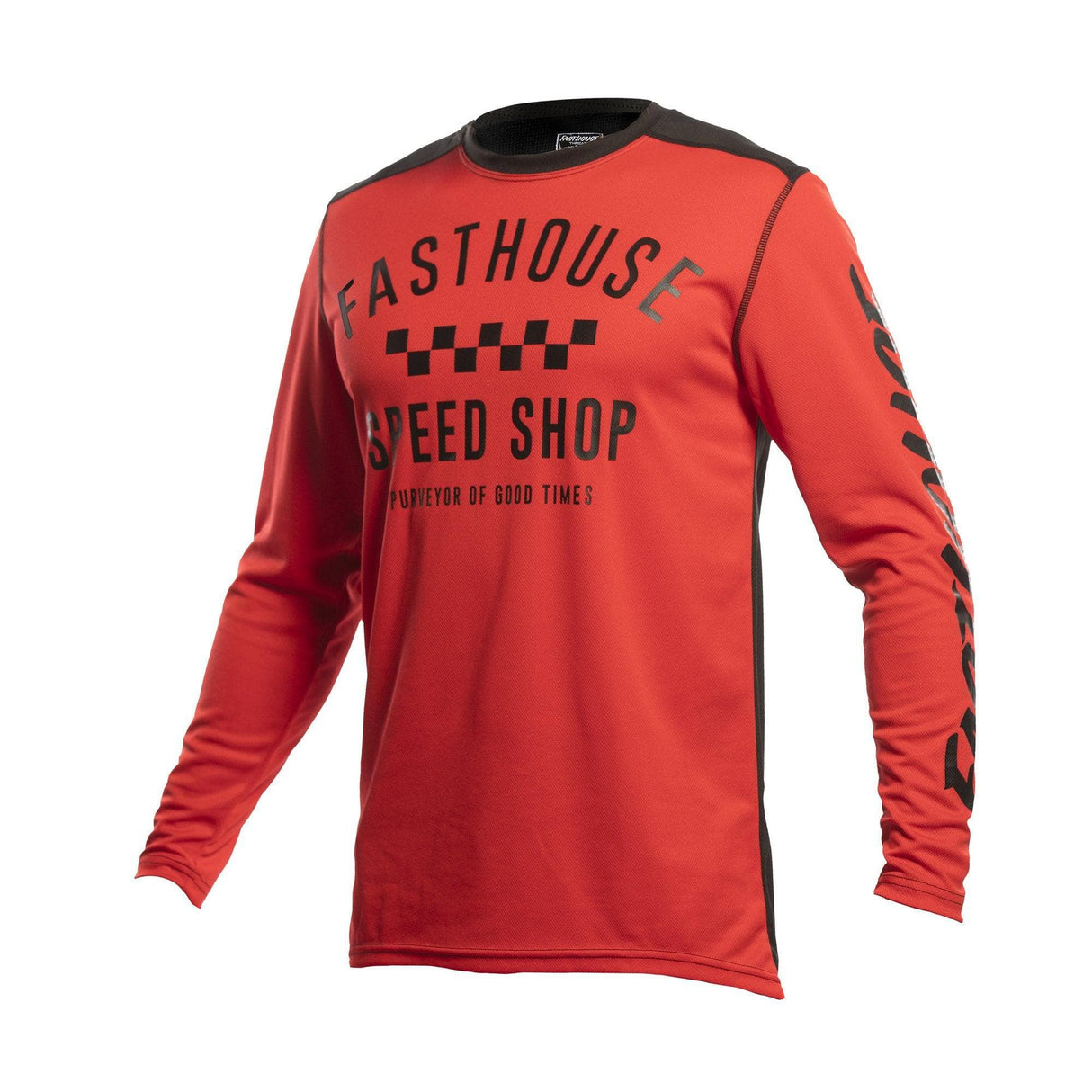 Fasthouse Youth Carbon Long Sleeve Jersey 2021: Red/Black Ym