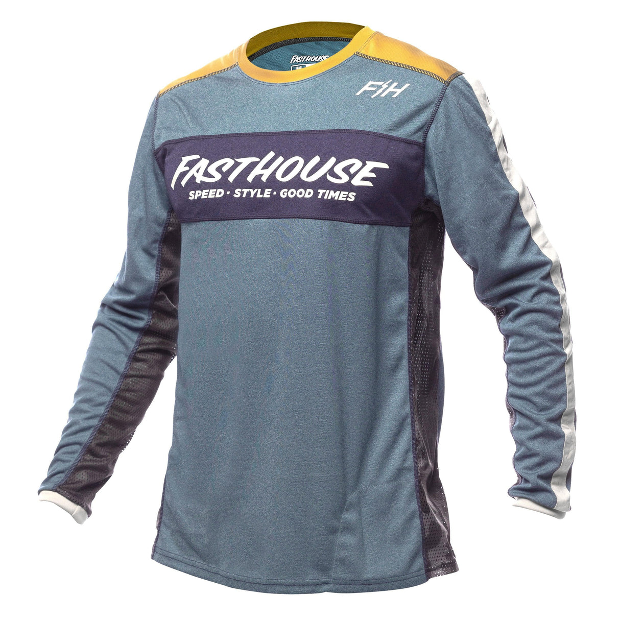 Fasthouse Classic Acadia Long Sleeve Jersey 2022: Heather Indigo L