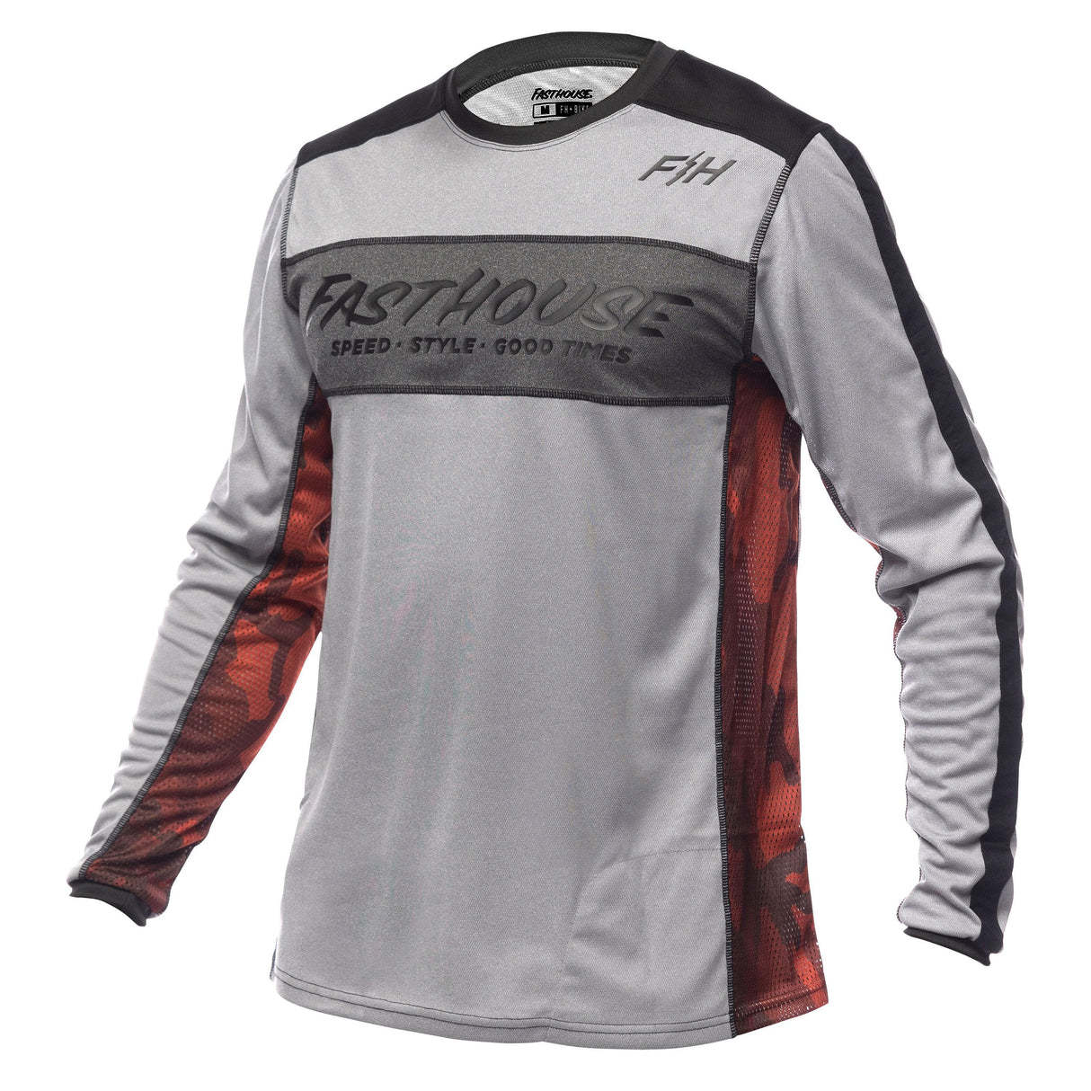 Fasthouse Classic Acadia Long Sleeve Jersey 2022: Heather Grey Xl