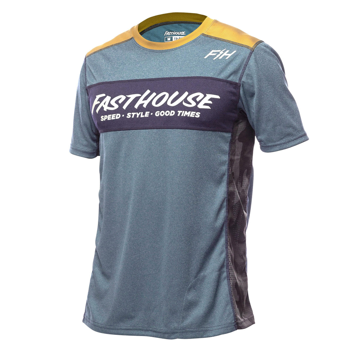 Fasthouse Classic Acadia Short Sleeve Jersey 2022: Heather Indigo M