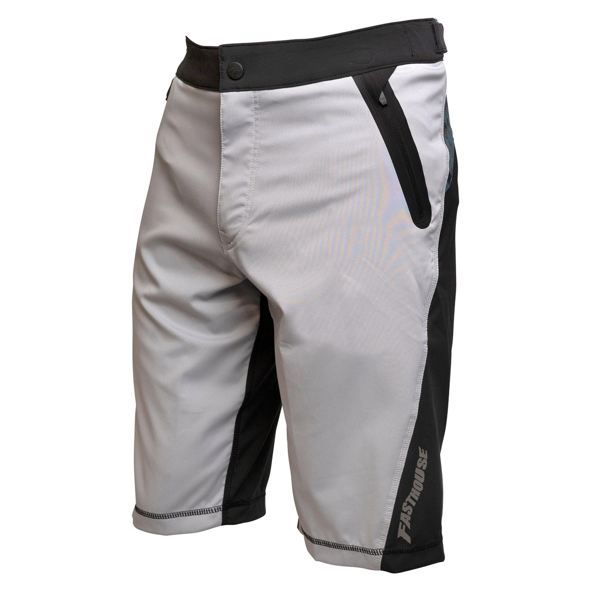 Fasthouse Youth Crossline 2.0 Velocity Shorts 2022: Silver/Black Y22