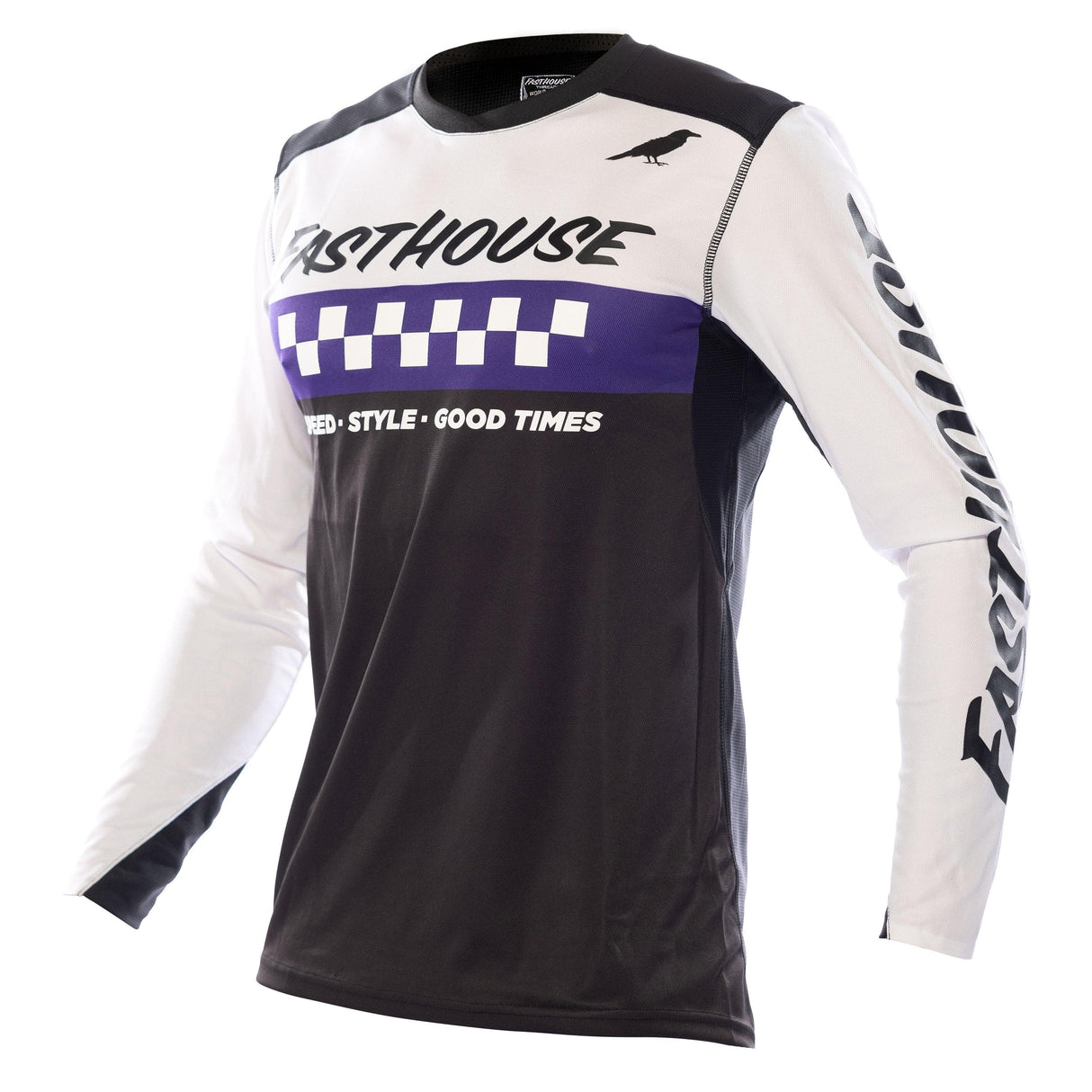 Fasthouse Elrod Long Sleeve Jersey 2021: White/Purple M