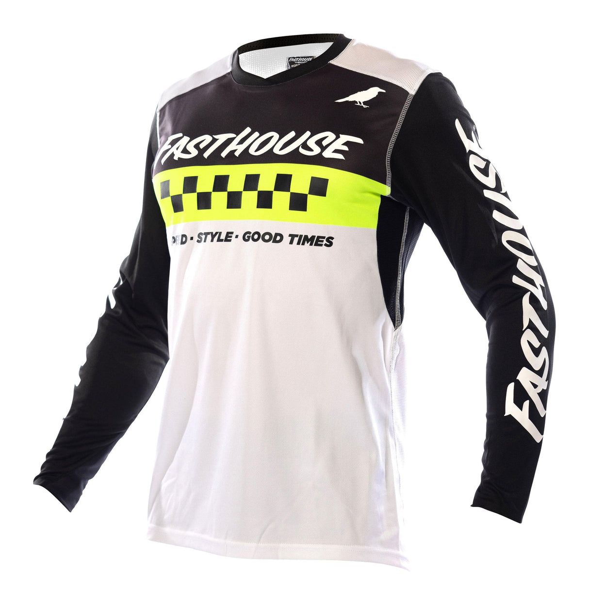 Fasthouse Elrod Long Sleeve Jersey 2021: Black/Highviz M