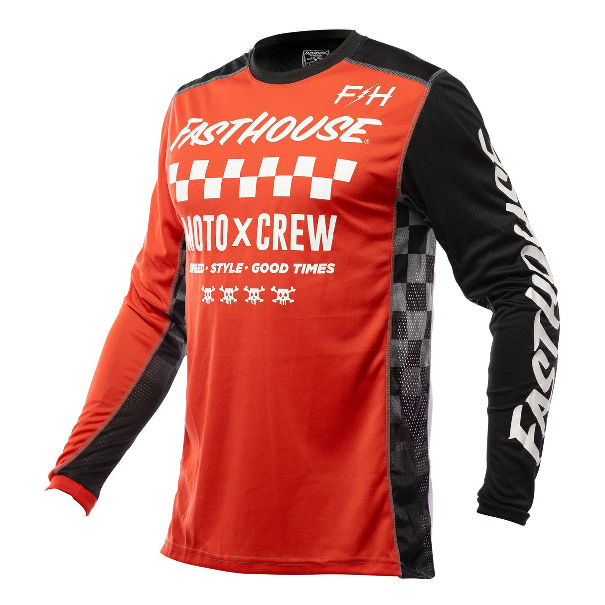 Fasthouse Grindhouse Alpha Long Sleeve Jersey 2021: Red/Black Xl