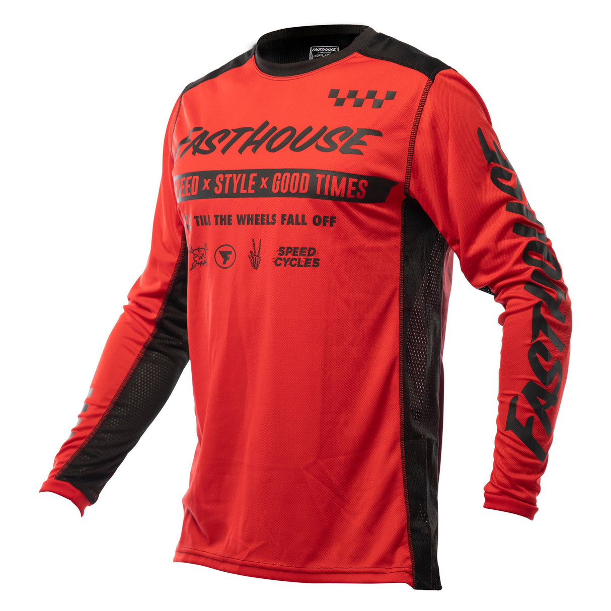 Fasthouse Grindhouse Domingo Long Sleeve Jersey 2021: Red S