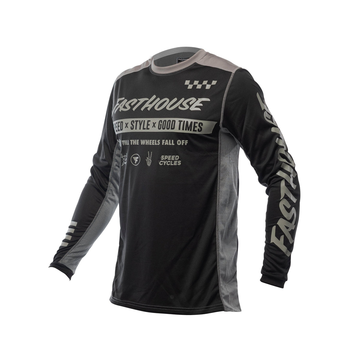 Fasthouse Youth Grindhouse Domingo Long Sleeve Jersey 2021: Black Ys