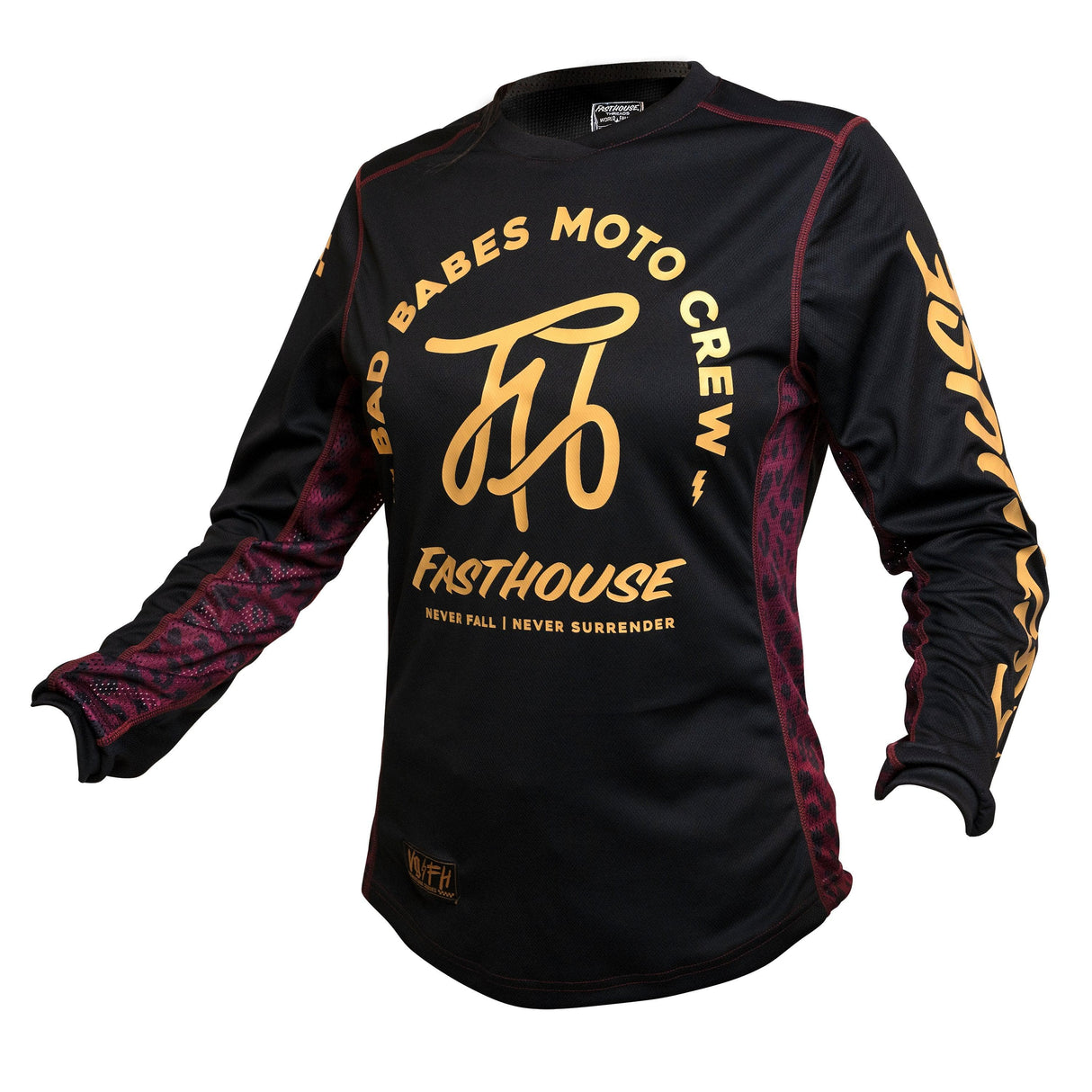 Fasthouse Women'S Grindhouse Golden Script Long Sleeve Jersey 2021: Black Xl