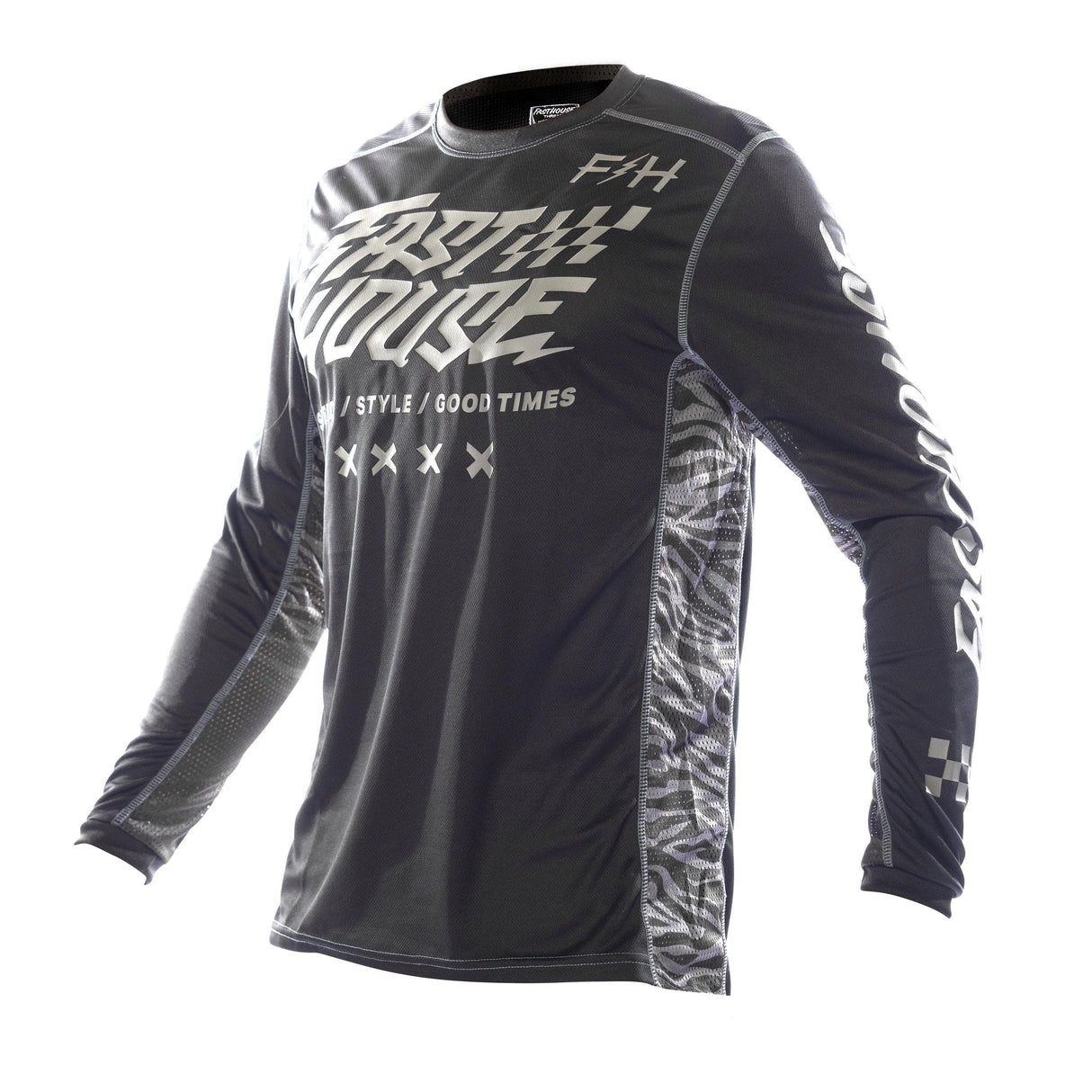 Fasthouse Grindhouse Rufio Long Sleeve Jersey 2021: Black M