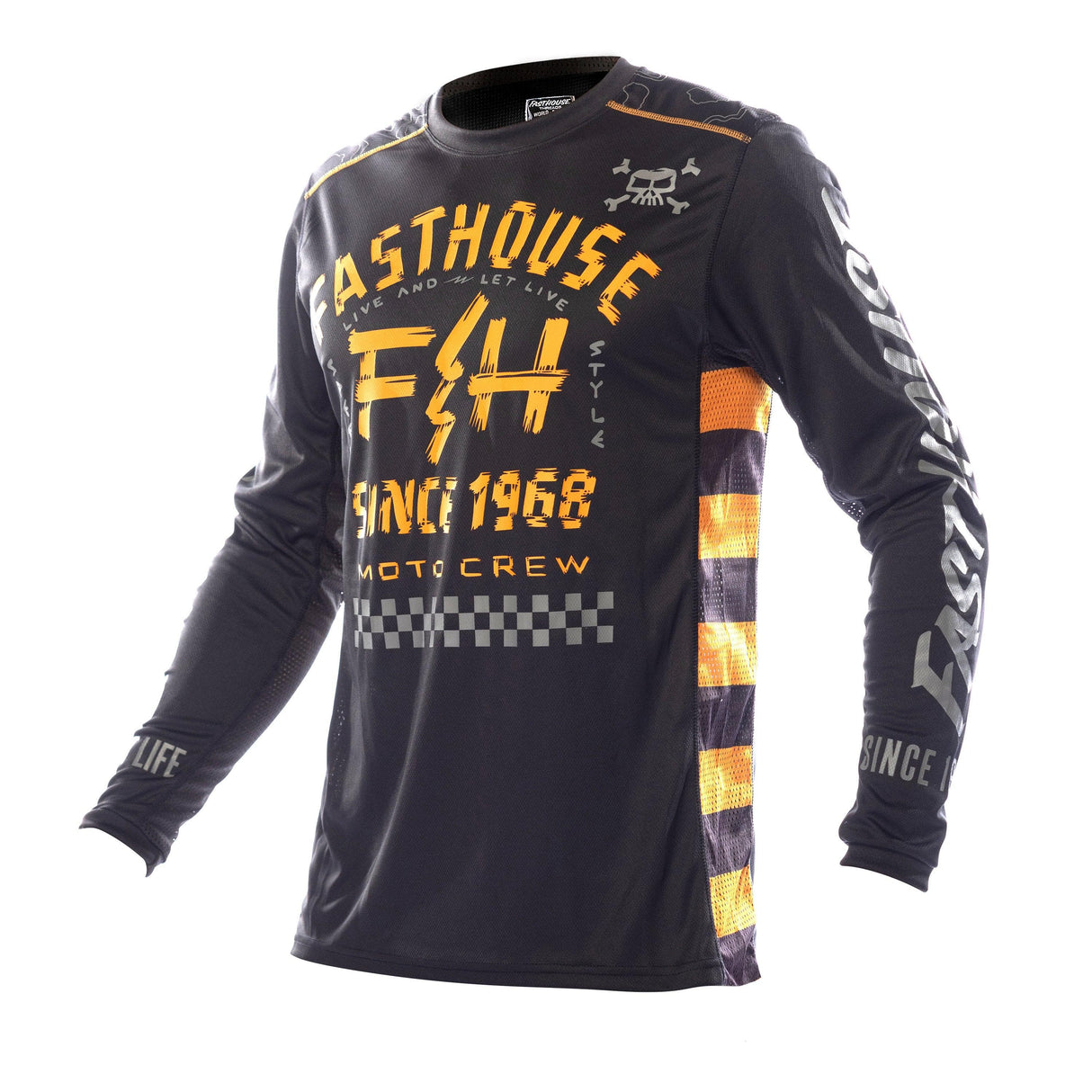 Fasthouse Off-Road Long Sleeve Jersey 2021: Black/Amber Xl