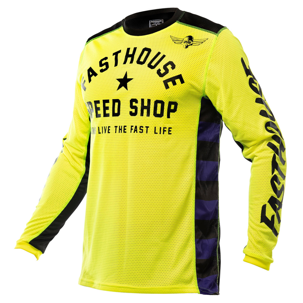 Fasthouse Original Air Cooled Long Sleeve Jersey 2021: Highviz/Black M